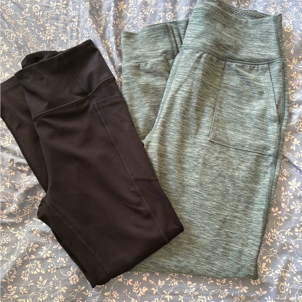 Women's Black and Green Pants Set